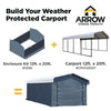 Image of Shelterlogic Enclosure Kit for Arrow Carport, 12 ft. x 20 ft. Gray