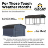 Image of Shelterlogic Arrow 10x15 Fabric Carport Enclosure Kit