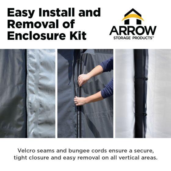 Shelterlogic Arrow 10x15 Fabric Carport Enclosure Kit