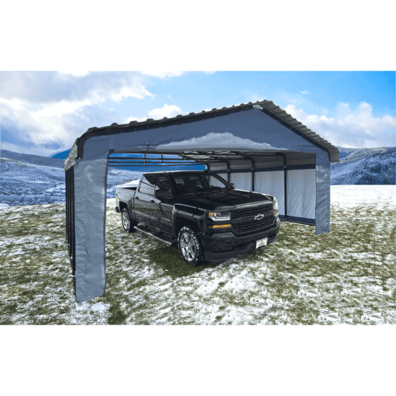 Shelterlogic Arrow Fabric Carport Enclosure Kit, 20x20