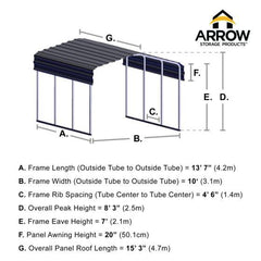 Shelterlogic Arrow® Carport, 10X15x7