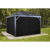 Image of Shelterlogic Sojag SOUTH BEACH Black Curtains 12'x12' spun