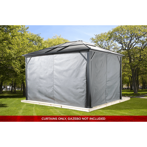 Shelterlogic Sojag MERIDIEN Grey Curtains 10'x12' spun