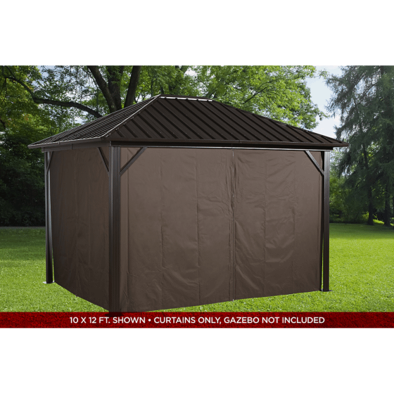 Shelterlogic Sojag GENOVA Brown Curtains 12'x12' polyester