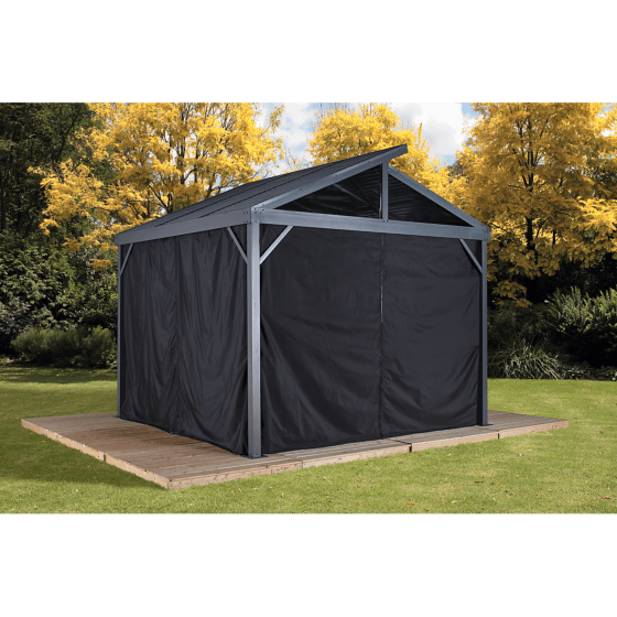 Shelterlogic SANIBEL Black Curtains 8'x8' polyester