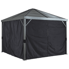 Shelterlogic Sojag SANIBEL Black Curtains 10'x10' polyester
