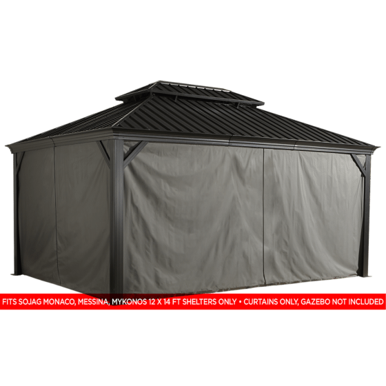 Shelterlogic Sojag MESSINA/MYKONOS Grey Curtains 12x14 spun