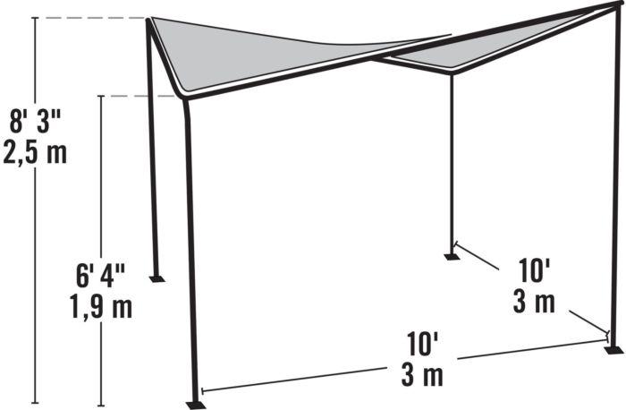 Shelterlogic Del Ray Canopy 10x10 with Tan Cover