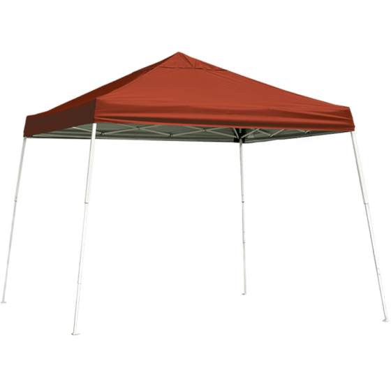 Shelterlogic 12x12 SL Pop-up Canopy, Red Cover, Black Roller Bag