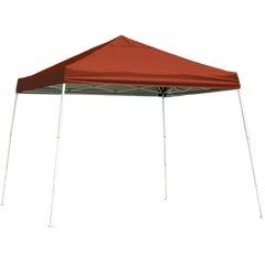 Shelterlogic 12x12 SL Pop-up Canopy, Red Cover, Black Roller Bag