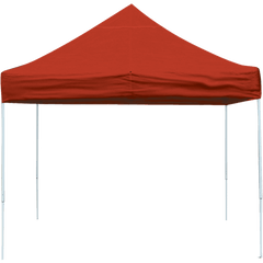 Shelterlogic 10x10 ST Pop-up Canopy, Red Cover, Black Roller Bag