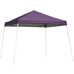 Shelterlogic 12x12 SL Pop-up Canopy, Purple Cover, Black Roller Bag