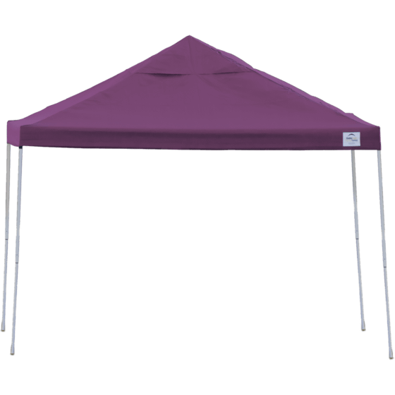 Shelterlogic 12x12 ST Pop-up Canopy, Purple Cover, Black Roller Bag