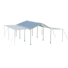 Shelterlogic 10'×20' Canopy, 1-3/8" 8-Leg Frame, White Cover, Extension Kit