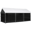 Image of Shelterlogic 10'×20' Canopy, 1-3/8" 8-Leg Frame, White Cover, Screen Kit