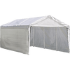 Image of Shelterlogic 10'×20' Canopy, 1-3/8" 8-Leg Frame, White Cover, Enclosure & Extension Kits