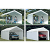 Image of Shelterlogic 10'×20' Canopy, 2" 8-Leg Frame, White Cover, Enclosure Kit, FR Rated