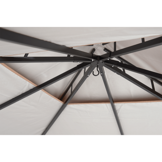 Shelterlogic Redwood 11x11 Gazebo with square tube brow frame  and Awning