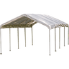 Image of Shelterlogic 12×26 Canopy, 2" 10-Leg Frame, White Cover