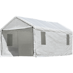 Shelterlogic 10×20 White Canopy Enclosure Kit w/Windows, Fits 1-3/8" Frame