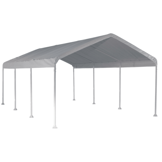 Shelterlogic 12×20 Canopy, 2" 8-Leg Frame, White Cover