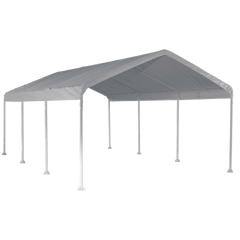 Shelterlogic 12×20 Canopy, 2" 8-Leg Frame, White Cover