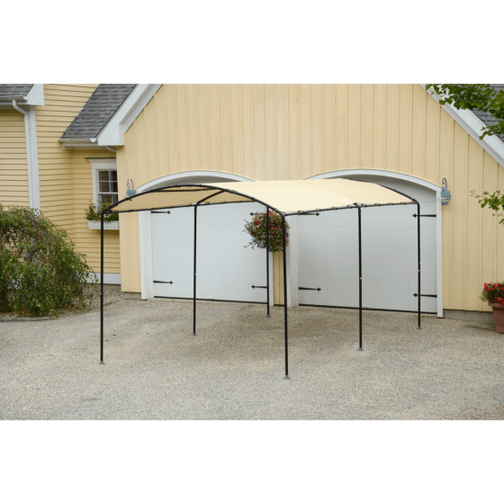 Shelterlogic 9'x16'/2,7 x 4,9m Monarc Gazebo Canopy, 1 3/8'' Steel Black Frame, Sandstone Cover