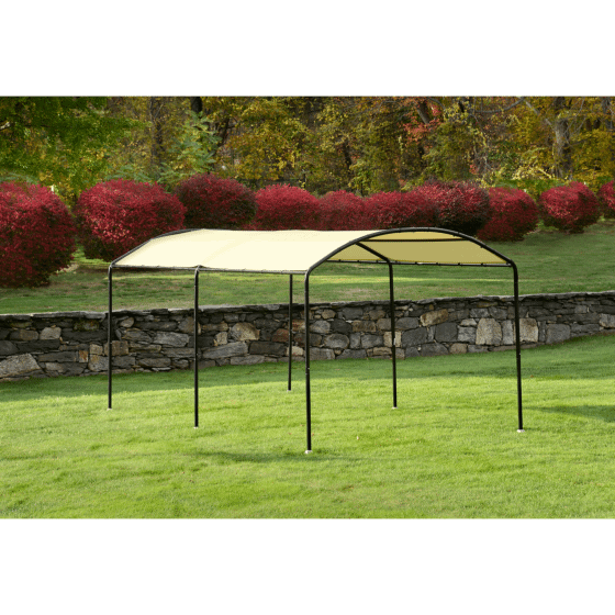 Shelterlogic 10'x18' / 3 x 5,5m Monarc Gazebo Canopy, 2’’ Steel Black Frame, Sandstone Cover