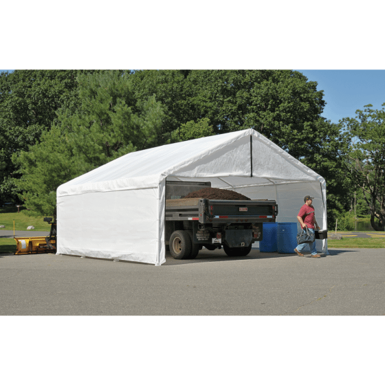 Shelterlogic 18×30 White Canopy Enclosure Kit; FR Rated