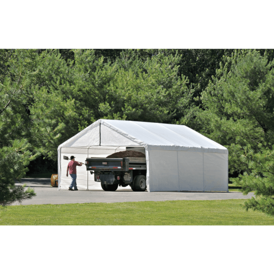 Shelterlogic 18×40 White Canopy Enclosure Kit; FR Rated