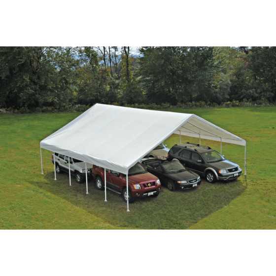 Shelterlogic 30x30 Canopy, 2-3/8" Frame, White Cover, FR Rated