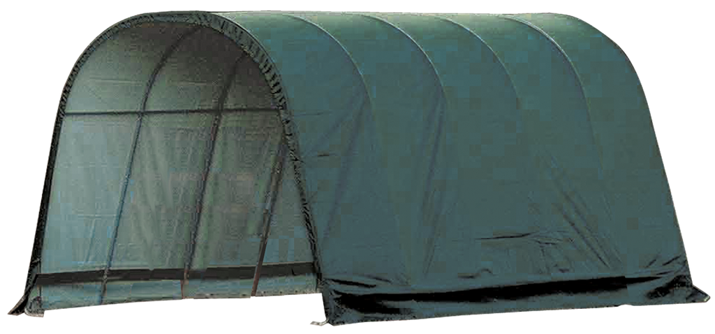 Shelterlogic Run-In Shelter Round 12 ft x 20 ft x 10 ft Hay Shelter 51351