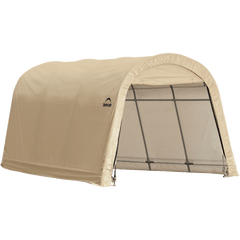 Shelterlogic 10x15x8 ft. / 3x4,6x2,4 m  Round Style Auto Shelter, 1-3/8" / 3,5 cm 4-Rib Frame, Sandstone Cover