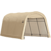 Image of Shelterlogic 10x15x8 ft. / 3x4,6x2,4 m  Round Style Auto Shelter, 1-3/8" / 3,5 cm 4-Rib Frame, Sandstone Cover