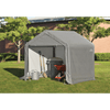 Image of Shelterlogic 6x6x6' Peak Style Storage Shed, 1-3/8" Frame, Grey Cover