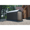 Image of Shelterlogic 6×10×6'6" Peak Style Storage Shed, 1-3/8" Frame, Grey Cover