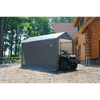 Image of Shelterlogic 6×12×8 Peak Style Storage Shed, 1-3/8" Frame, Grey Cover