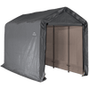 Image of Shelterlogic 6×12×8 Peak Style Storage Shed, 1-3/8" Frame, Grey Cover