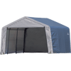 Image of Shelterlogic 12×12×8 Peak Style Storage Shed, 1-3/8" Frame, Grey Cover