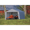 Image of Shelterlogic 12×12×8 Peak Style Storage Shed, 1-3/8" Frame, Grey Cover