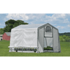 Image of Shelterlogic 10x10x8 ft. / 3x3x2,4 m (3) Rib Peak Style Grow It Greenhouse-in-a-Box; Translucent Cover w/Side Vents; (1) 2-Zipper Door w/Screened Window; (1) Back Panel w/Screened Window