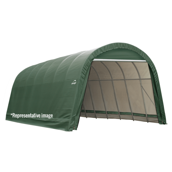 Shelterlogic 13x20x10 Round Style Shelter, Green Cover