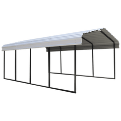 Shelterlogic Arrow® Carport, 12x20x7, 29 Gauge Galvanized Steel Roof Panels, 2 in. (5 cm) Square Tube Frame