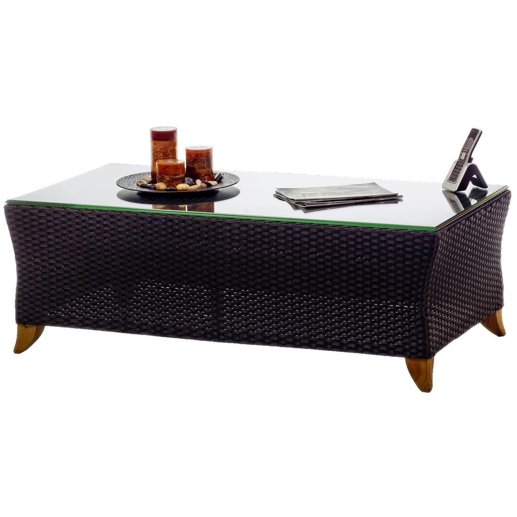 All Things Cedar with Glass Top Rattan Coffee Table PR50-G