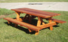 Image of Best Redwood Outdoor Super Deck Picnic Table PTDCHBB-5SC1905