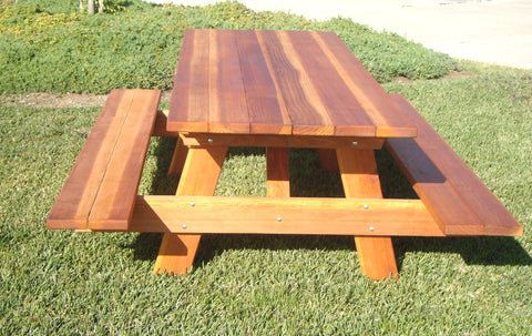 Best Redwood Outdoor Super Deck Picnic Table PTDCHBB-5SC1905