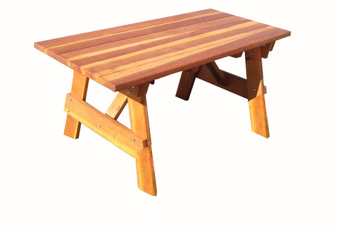 Best Redwood Outdoor Square Corner Picnic Table PTAB-5SC1905