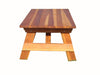 Image of Best Redwood Outdoor Super Deck Picnic Table PTDCHBB-5SC1905