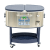 Image of Shelterlogic Margaritaville Rolling Oval Stainless Steel Cooler - 77 Quart - Margaritaville Chill