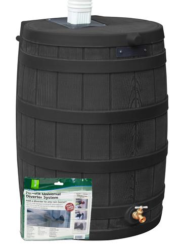 Good Ideas Rain Wizard 50 Gallon Rain Barrel with Diverter Kit RW50-DIV